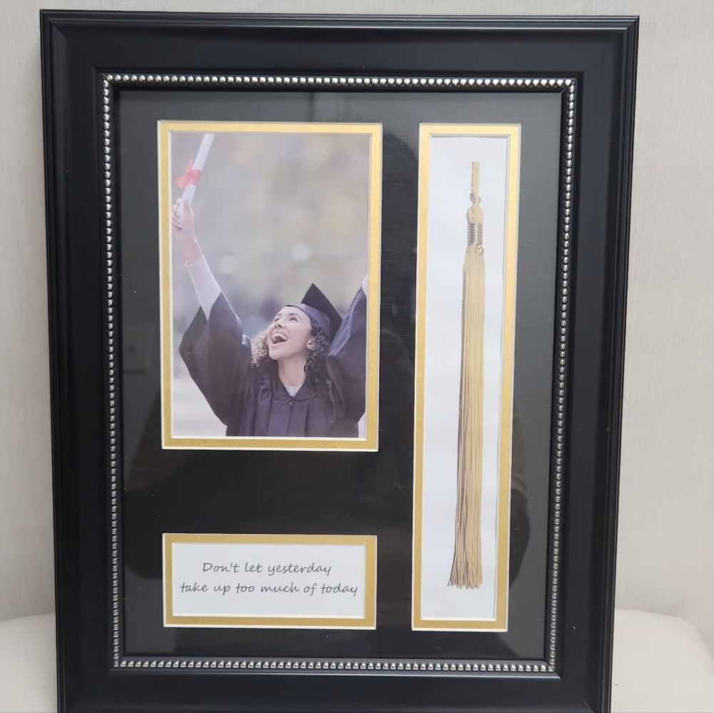 Black and Gold Graduation Photo Frame
